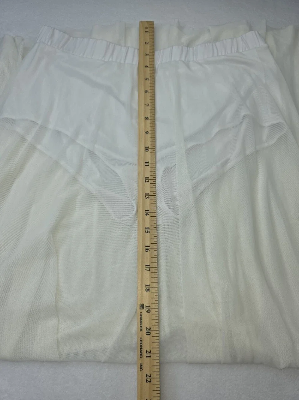 FTF 1 White Mesh Elastic Waist Sheer Skirt W/Panty CX-3898 - Picture 8 of 9